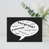 SIE! es ist ein überraschendes Party!: Sprechblase Einladung (Stehend Vorderseite)