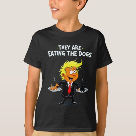 Sie essen das Hunde-Zitat von Trump T-Shirt (Vorderseite)