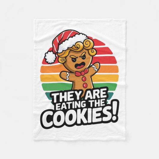 Sie essen den Lebkuchen Weihnachtsweihnachtsbaum T Fleecedecke (Vorderseite)