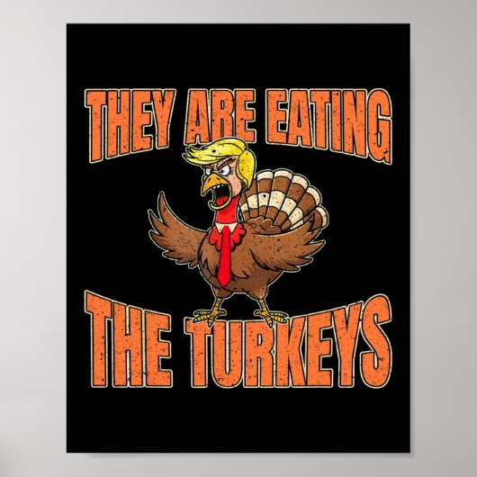 Sie essen den Truthahn-Erntedank Trump Van Poster (Vorne)