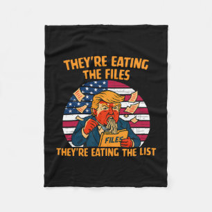 Sie essen die Akten lustig Trump Design  Fleecedecke