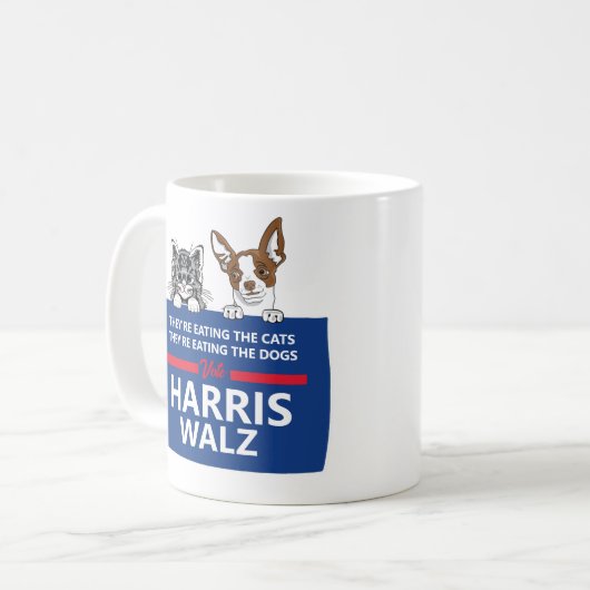 Sie essen die Haustiere - wählen Harris Walz Kaffeetasse (Vorderseite Links)