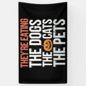 Sie essen die Hunde, die Katzen die Haustiere Hall Banner (Vertikal)