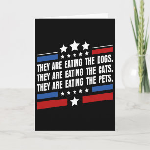 Sie essen die Hunde, die Katzen, die Haustiere, lu Karte