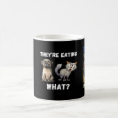 Sie essen die Hunde, die sie essen die Katzen Kaffeetasse (Mittel)