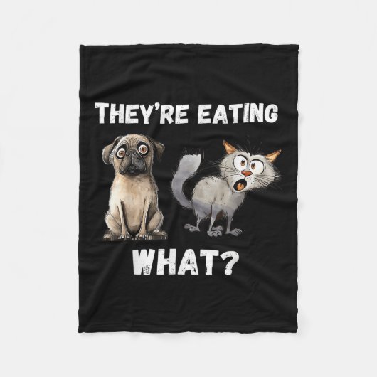Sie essen die Hunde, die sie essen, Fleecedecke (Vorderseite)