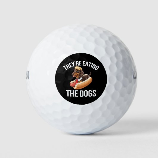 Sie essen die Hunde Donald Trump Debate 2024 Golfball (Vorderseite)
