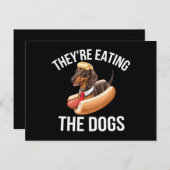 Sie essen die Hunde Donald Trump Debate 2024 Postkarte (Vorne/Hinten)