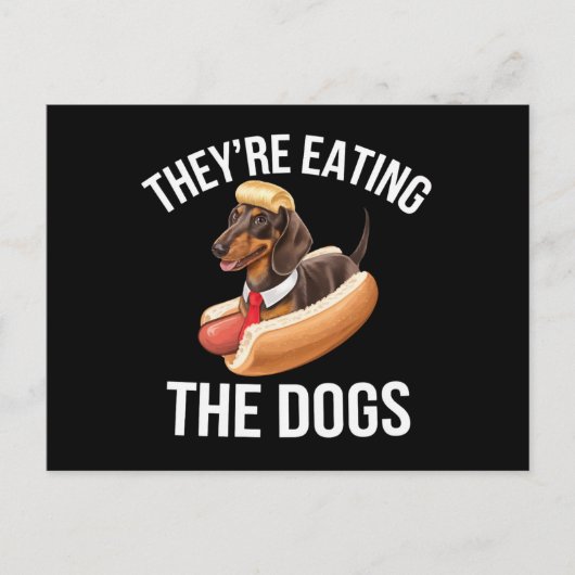 Sie essen die Hunde Donald Trump Debate 2024 Postkarte (Vorderseite)