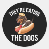 Sie essen die Hunde Donald Trump Debate 2024 Runder Aufkleber (Vorderseite)