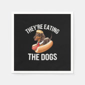 Sie essen die Hunde Donald Trump Debate 2024 Serviette (Vorderseite)