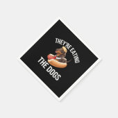 Sie essen die Hunde Donald Trump Debate 2024 Serviette (Ecke)