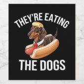 Sie essen die Hunde Donald Trump Debate 2024 Weinetikett (Einzelnes Label)
