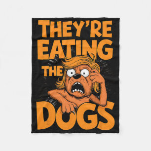 Sie essen die Hunde Kamala Harris Trump Debyte Fleecedecke