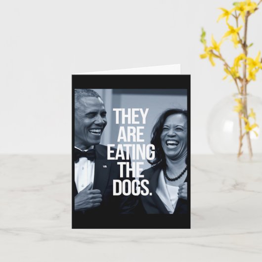 Sie essen die Hunde Karte (Gelbe Blume)