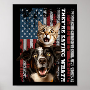 Sie essen die Hunde Katzen Haustiere Rettete unser Poster