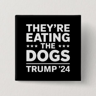 Sie essen die Hunde lustige Debatte Trump Zitat Button