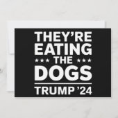 Sie essen die Hunde lustige Debatte Trump Zitat Einladung (Vorderseite)