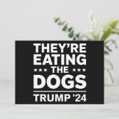 Sie essen die Hunde lustige Debatte Trump Zitat Einladung (Stehend Vorderseite)