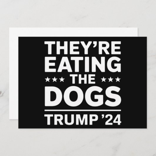 Sie essen die Hunde lustige Debatte Trump Zitat Einladung (Vorne/Hinten)
