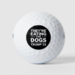 Sie essen die Hunde lustige Debatte Trump Zitat Golfball