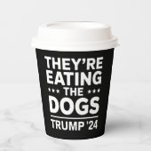 Sie essen die Hunde lustige Debatte Trump Zitat Pappbecher (Vorderseite)