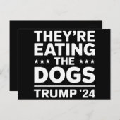 Sie essen die Hunde lustige Debatte Trump Zitat Postkarte (Vorne/Hinten)