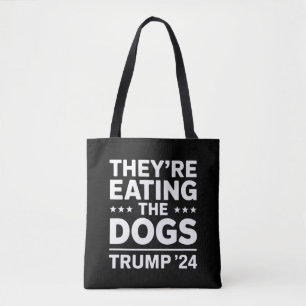 Sie essen die Hunde lustige Debatte Trump Zitat Tasche