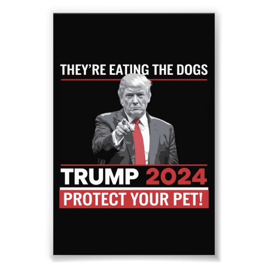 Sie essen die Hunde Trump 2024-Debatte Fotodruck (Vorne)
