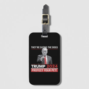 Sie essen die Hunde Trump 2024-Debatte Gepäckanhänger