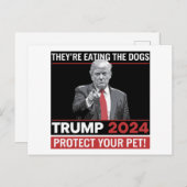 Sie essen die Hunde Trump 2024-Debatte Postkarte (Vorne/Hinten)