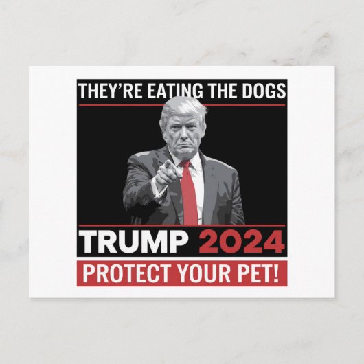 Sie essen die Hunde Trump 2024-Debatte Postkarte (Vorderseite)