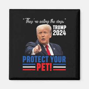 Sie essen die Hunde Trump 2025 Debyte Schützen Magnet