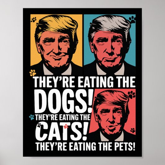 Sie essen die Hunde Trump Vs Kamala 2024 Elect Poster (Vorne)