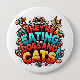 Sie essen die Hunde und Katzen-Taste Button