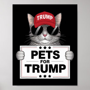 Sie essen die Katzen Trump Rette unsere Haustiere Poster