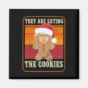Sie essen die Kekse Weihnachten Trump-Spaß Magnet