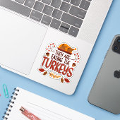 Sie essen die Truthähne Aufkleber (Laptop mit iPhone)