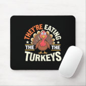 Sie essen die Truthähne lustig Erntedank Truthahn Mousepad (Mit Mouse)