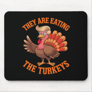 Sie essen die Truthähne lustiges Erntedankfest Mousepad