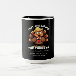 Sie essen die Truthähne Tasse