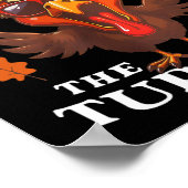 Sie essen die Türkei lustigen Trump-Erntedank Poster (Ecke)