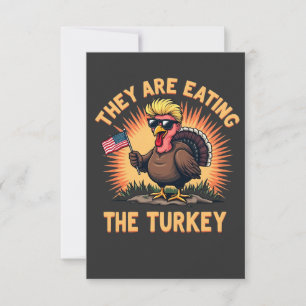 Sie essen die Türkei Trump Vance Dankeskarte