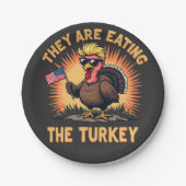 Sie essen die Türkei Trump Vance Pappteller (Vorderseite)