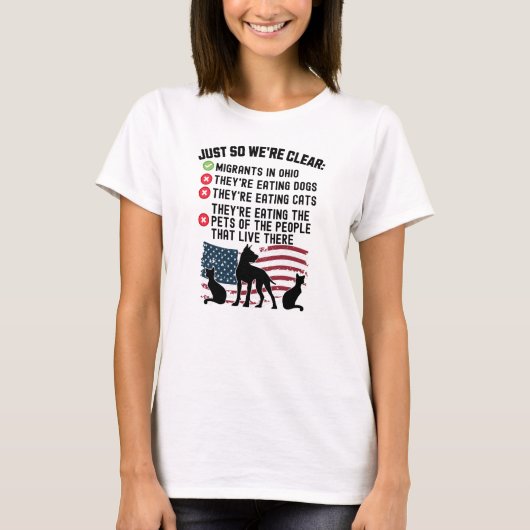 Sie essen Haustiere in Springfield - Harris Walz T-Shirt (Vorderseite)