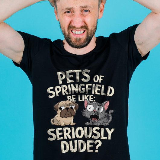 Sie essen Hunde, die Katzen mit Trumps essen T-Shirt