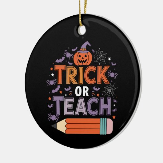 Sie essen Hunde, Katzen und Haustiere zu Halloween Keramik Ornament (Links)