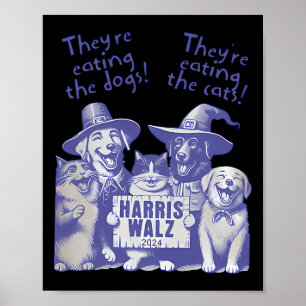 Sie essen Hunde! Sie essen Katzen! Vote Kama Poster