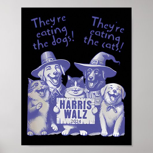 Sie essen Hunde! Sie essen Katzen! Vote Kama Poster (Vorne)