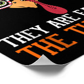 Sie essen Truthühner lustigen Erntedank Türkei Poster (Ecke)